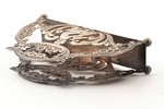 serviette holder, silver, 830 standard, 54.90 g, 7 x 11 x 2.7 cm, 1933, Finland...