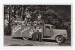 photography, truck, Latvia, 20-30ties of 20th cent., 13.4x8.3 cm...