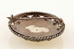 sakta, silver, 19.85 g., the item's dimensions Ø 44.5 cm, mother-of-pearl, the 30ties of 20th cent.,...