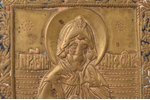 икона, Преподобный Нифонт, епископ Кипрский, медный сплав, 2-цветная эмаль, Российская империя, рубе...