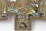 cross, The Crucifixion of Christ, copper alloy, 6-color enamel, Russia, the border of the 19th and t...