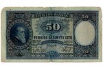 50 litas, banknote, 1928, Lithuania, F...