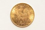 France, 10 francs, 1914, fineness 900, 3.2258 g, fine gold weight 2.9 g, F# 509, KM# 846, Gad# 1017,...