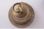 2 bells, small bell with crack, bronze, h 9.7 / 6.3 cm, weight total weight of items 429.1 g., Russi...