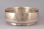fruit dish, silver, 84 standard, 578.2 g, 23 x 17.3 cm, h (with handle) 17.5 cm, 1880-1890, St. Pete...