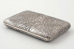 cigarette case, silver, "Nugget", 830 standard, 66.7 g, gilding, 8.8 x 6 x 1.4 cm, 1949, Turku, Finl...