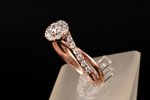 a ring, gold, 14 К standard, 3.23 g., the size of the ring 17, diamonds, 0.52 ct, Harr & Jacobs, in...