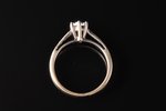 a ring, gold, 18 k standard, 2.65 g., the size of the ring 16, diamonds...