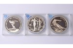 комплект из 12 монет "XIX зимние Олимпийские игры в Солт-Лейк-Сити", 2002 г., разные страны, серебро...