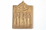 icon, Chosen saints: Saints Nile, Blaise, Modest, Florus and Laurus, copper alloy, Russia, the 19th...