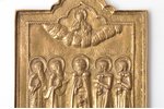 icon, Chosen saints: Saints Nile, Blaise, Modest, Florus and Laurus, copper alloy, Russia, the 19th...