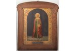 ikona, Svētā Paraskeva, gleznošana uz cinka, gleznota uz zelta, Krievijas impērija, 19. un 20. gadsi...