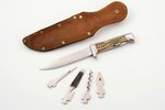 hunters knife (multitool), with additional blades, metal, total length 23.8 cm, blade length 13 cm,...