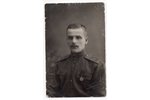 photography, soldier with medal, Russia, beginning of 20th cent., 13.6x8.6 cm...