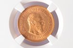 Russia, 5 rubles, 1889, Aleksandr III, gold, AU details, fineness 900, 6.45 g, fine gold weight 5.80...