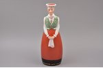 статуэтка, ликёрная бутылка, девушка в народном костюме, "A/S Ch. Jürgenson - Otto Schwarz", фарфор,...