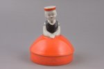 figurine, A girl in traditional black costume (case), porcelain, Riga (Latvia), USSR, Riga porcelain...