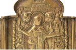 saliekama svētbilde, Svētnieks Možaiskas Nikolajs, vara sakausējuma, Krievijas impērija, 12.6 x 16.7...