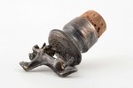 cork, "Horse and bear", Norblin, Warsaw, silver plated, Russia, Congress Poland, the beginning of th...