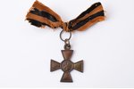badge, Cross of St. George, Nr. 495510, 4th class, bronze, Russia, 40.6 х 34 mm, 6.6 g...