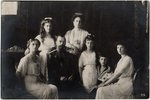 postcard, Tsar Nicholas II with family, Russia, beginning of 20th cent., 9.2 х 13.9 cm...
