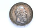 настольная медаль, Александр III, От общества для содействия русской промышленности и торговли, сере...