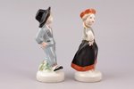 pair of figurines, Folk dance, porcelain, Riga (Latvia), USSR, Riga porcelain factory, molder - Leja...