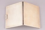 powder-box, silver, with mirror, 925, 916H standard, total weight of item 90.45, 7.6 x 6.8 cm, 1952,...