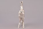 figurine, silver, Horse, 900 standard, 157.85 g, 11.2 x 8.5 x 2.3 cm, Europe...