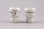 2 little glasses, "High Voltage", porcelain, J. K. Jessen factory, Riga (Latvia), the 20-30ties of 2...