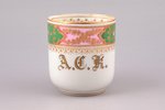 tea trio, porcelain, faience, M.S. Kuznetsov manufactory, Riga (Latvia), Russia, 1872-1887, Ø (sauce...