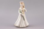 figurine, A girl in traditional costume with reed, porcelain, Riga (Latvia), USSR, Riga porcelain fa...