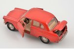 car model, Moskvitch 403 Nr. A7, metal, USSR, 1978-1980, left door falls out, missing part of the re...
