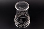 ваза, "Виноград", травление стекла, начало 20-го века, h 17.4 см...