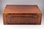 органайзер для швейных принадлежностей, латунь, дерево, начало 20-го века, 41 x 29.3 x 14 см...