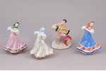 figurines, Russian dance, USSR, DZ Dulevo, molder - Asta Brzhezitckaya, the 50-60ies of 20th cent.,...