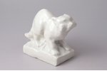 figurine, Cat, porcelain, Riga (Latvia), USSR, sculpture's work, the 50ies of 20th cent., (h) 8.3 cm...