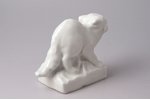 figurine, Cat, porcelain, Riga (Latvia), USSR, sculpture's work, the 50ies of 20th cent., (h) 8.3 cm...