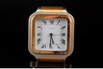 galda pulkstenis, "Cartier", Quartz, Šveice, 20. un 21. gadsimtu robeža, 8.8 x 7.3 x 3.5 cm, darboja...