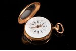 карманные часы, Франция, 20-й век, золото, 750 проба, 20.75 г, Ø 30 мм, механизм в рабочем состоянии...