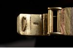 rokas pulkstenis, Vācija, 20. gs. sākums, zelts, 585, 14 K prove, 34.20 g, 17 cm, plaisas stiklā...