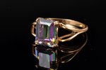 a ring, gold, 585 standard, 3.48 g., the size of the ring 18.75 (u 59), synthetic alexandrite, Finla...