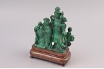 figurine, Composition, malachite, China, the 50ies of 20th cent., (h) 13 cm...