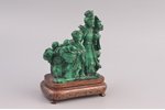 figurine, Composition, malachite, China, the 50ies of 20th cent., (h) 13 cm...