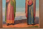 икона, Святой мученик Кодрат и Святая Анна Пророчица, доска, живопиcь, Российская империя, рубеж 19-...