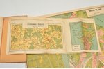 map, "Guide to cities and most beautiful places of Latvia", maps on 5 sheets, Latvia, 20-30ties of 2...