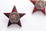 орден, Орден Красной Звезды, № 1854184, 848701, 1302764, СССР, реставрирована эмаль...
