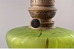 керосиновая лампа, "И.Э. МУШКЕ", стекло, шпиатр, латунь, камень, Российская империя(?), рубеж 19-го...