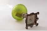 kerosene lamp, "I.E. MUSHKE", glass, spelter, brass, stone, Russia(?), the border of the 19th and th...