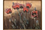 Zemzaris Uldis (1928), Poppies, paper, mixed tehnique, 55 х 70 cm...
